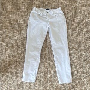 Eileen Fisher White Skinny Jeans Crisp Classic Style